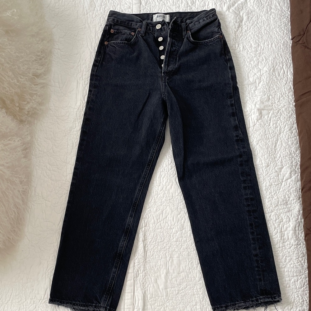 Agolde Black Straight Leg Women's Jeans